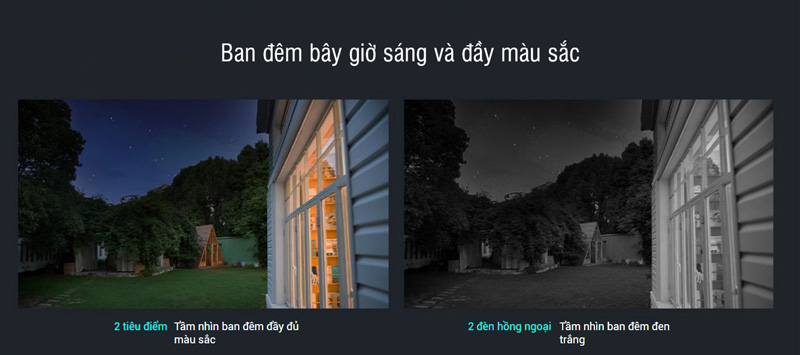 Ban đêm sáng rõ và đầy màu sắc