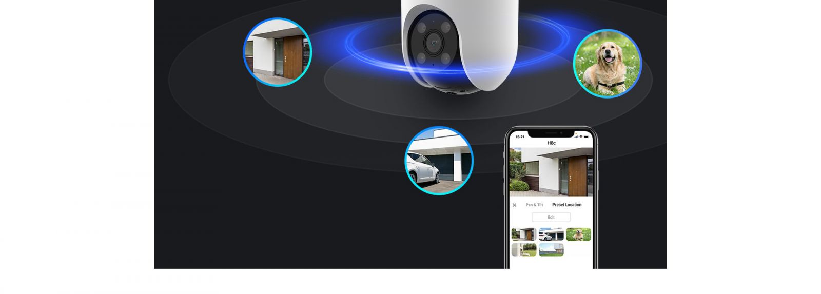 Camera xoay wifi ngoài trời H8C