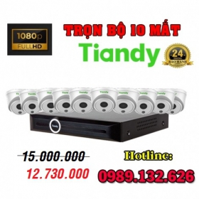 Trọn Bộ 10 Camera Tiandy IP Giá Rẻ 2.0MP | Full HD 1080P - Bảo Hành 24 Tháng