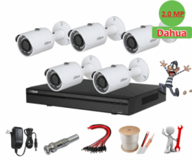 Trọn Bộ 05 Camera Dahua 2.0MP Full HD | Chất Lượng Cao - An Ninh Hoàn Hảo